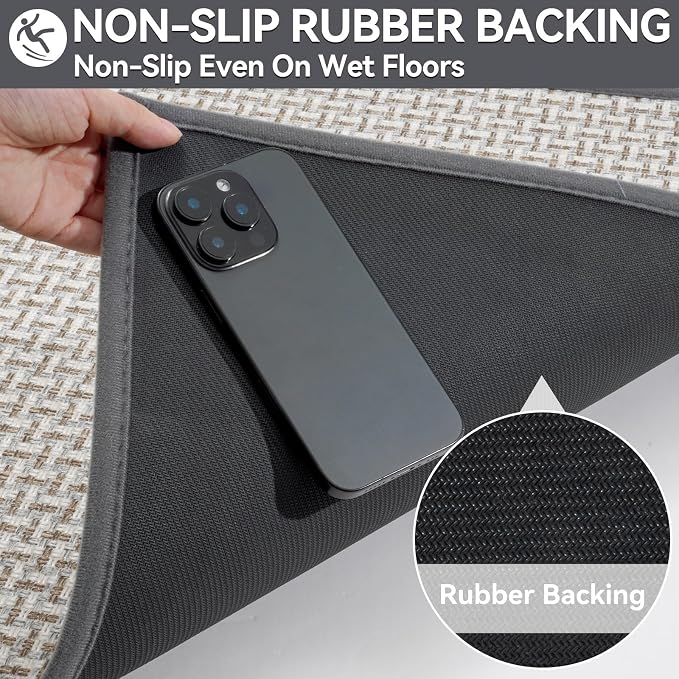 Door Mat 17"x30", Door Mat Indoor Entrance Dirt Resistant and Absorbent - Image 6