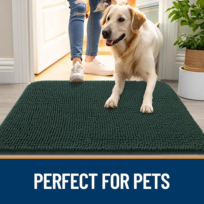 OLANLY Dog Door Mat for Muddy Paws 47x20, Absorbs Moisture and Dirt, Absorbent - Image 6