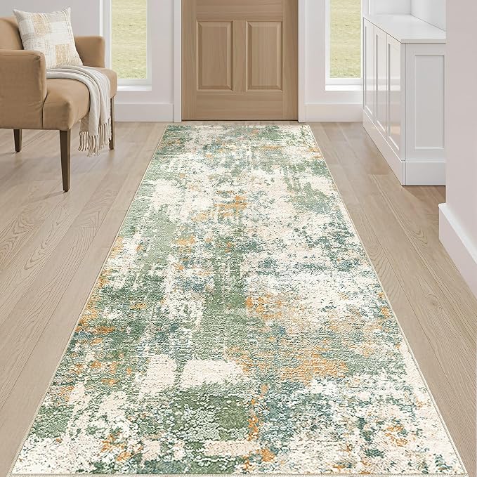 Runner Rug Kitchen Washable Rugs: 2x6 Non-Slip Abstract Soft Modern Stain - Image 4