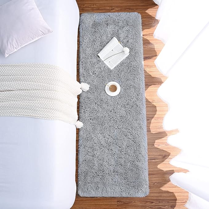 Chicrug Soft 2x10 Runner Rug for Bedroom Living Room Plush Fluffy Rug, Shag - Image 5