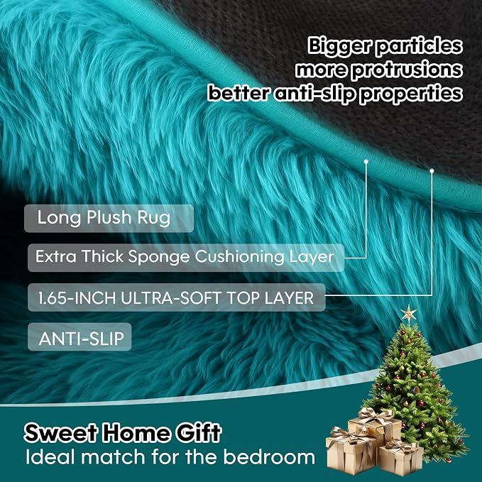 8x10 Area Rugs Living Room, Large Plush Fluffy Bedroom Carpet, Non-Slip - Image 6
