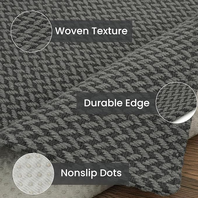 IOHOUZE Small Area Rug 2x3 Washable Woven Rugs - Image 6