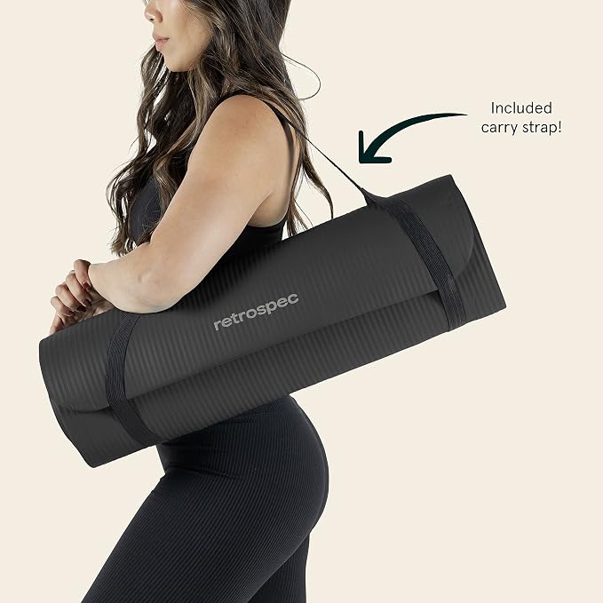 Retrospec Solana Yoga Mat 1" Thick w/Nylon Strap - Image 7