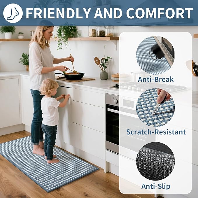 YDKGL Kitchen Mats for Floor, Super Absorbent Kitchen Rugs Non Slip Washable - Image 3