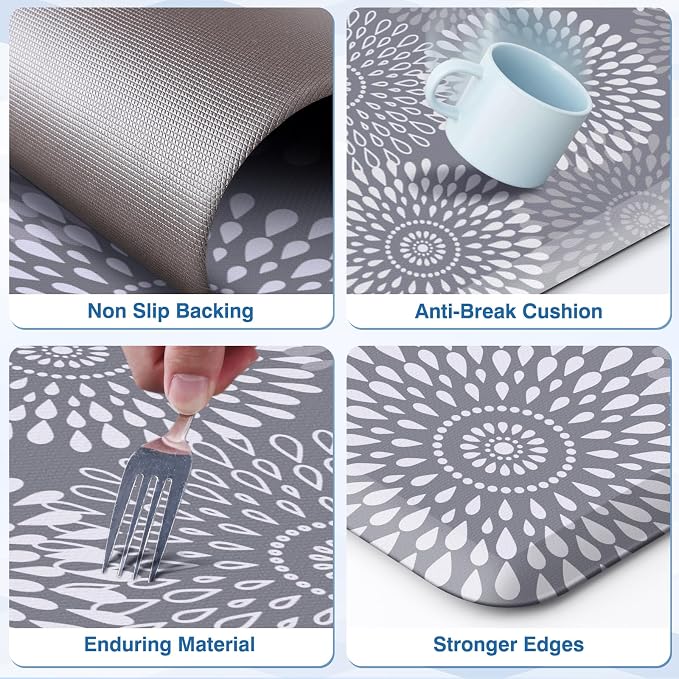 LuxStep Kitchen Mats for Floor, 0.47 inch Thicker Cushioned Rug Anti-Fatigue - Image 5