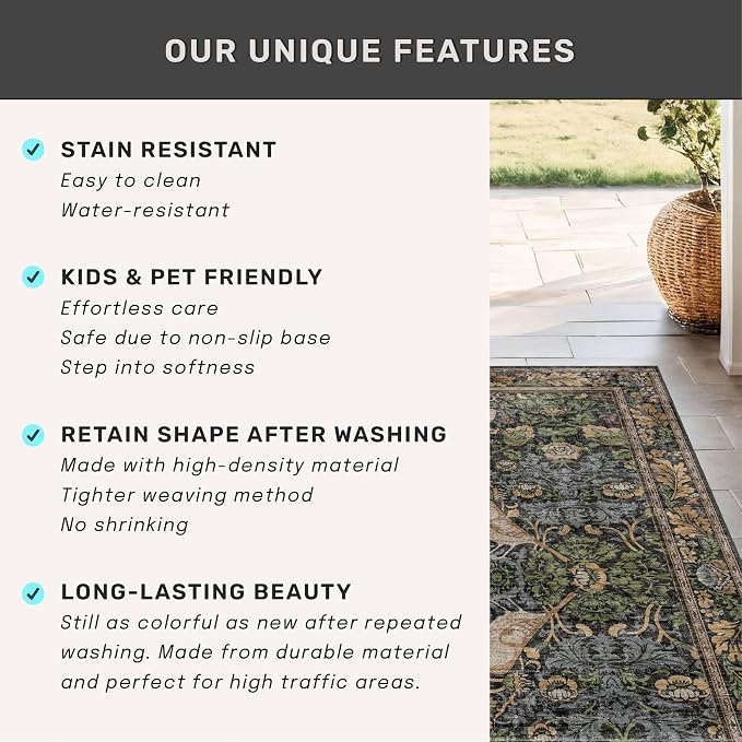12ft Extra Long Vintage Runner Rugs - Image 5