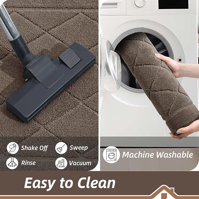 BEQHAUSE Dirt Trapper Door Mat 24" x 36", Doormat Non-Slip Entryway Rugs - Image 6