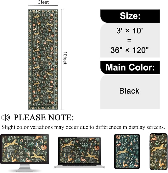 DUKINO 3x10 Washable Runner Rug - Image 2