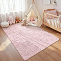 Macgace 3x5 Pink Area Rug, Washable Shag Carpet, Kids Room Nursery Rugs by Macgace