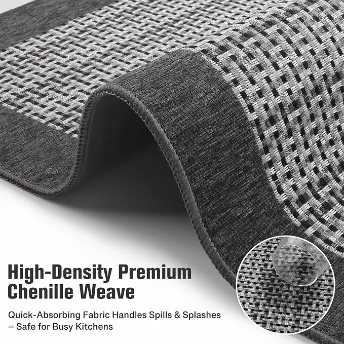 StepRite Kitchen Mats for Floor, Non-Slip Kitchen Rugs Set of 2 PCS, Super - Image 3