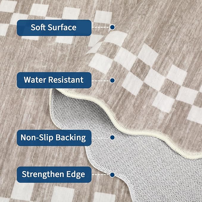 Rug Runners for Hallways 2x8 Washable Kitchen Runner Rug Non Slip Low Pile - Image 5