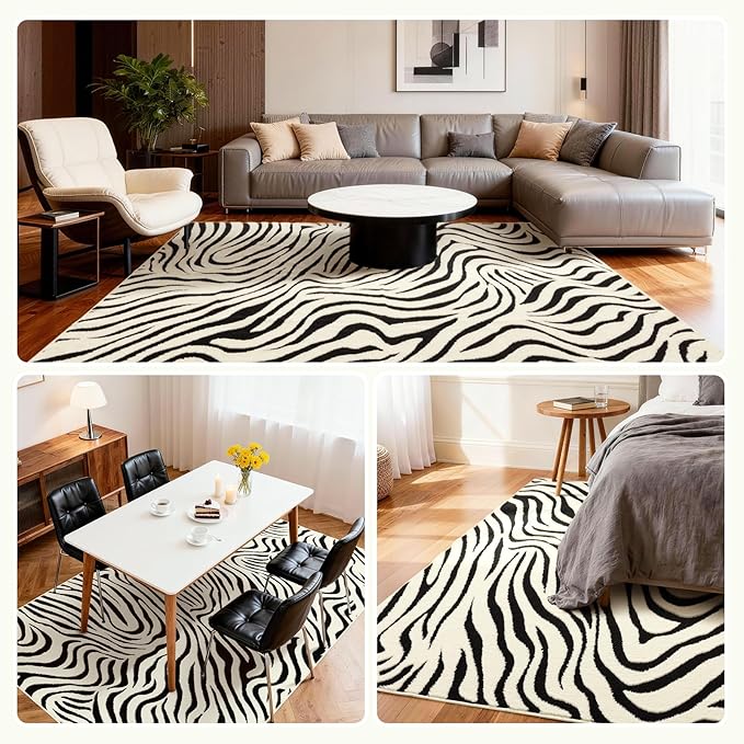 YIHOUSE 8×10 Ft Area Rugs for Living Room: Modern Washable Rug - Image 3