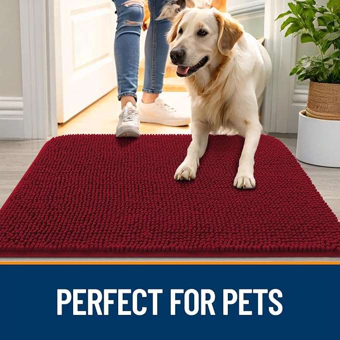 OLANLY Dog Door Mat for Muddy Paws 44x24, Absorbs Moisture and Dirt, Absorbent - Image 6