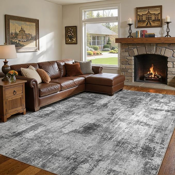 DMOYEST 10x14 Area Rug for Living Room, Washable & Non Slip Large Indoor Carpet by DMOYEST