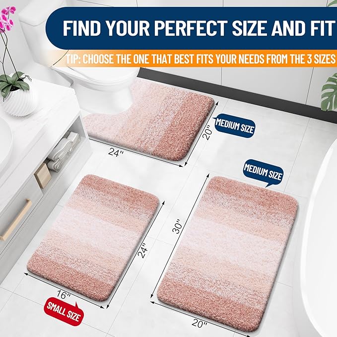 OLANLY Bathroom Runner Rugs Mat 59x24, Extra Soft Absorbent Microfiber Bath Rugs - Image 2