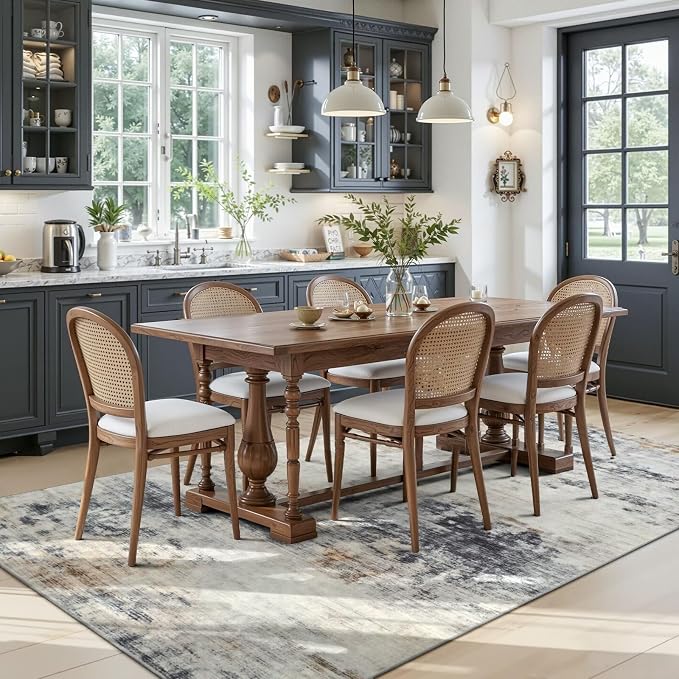 Toneed Abstract Area Rug 5x8 Modern Washable Rug Soft Non Slip Rug Low Pile - Image 3