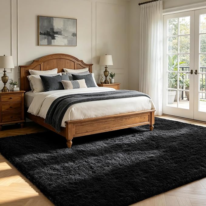 Shag Area Rugs for Bedroom Living Room, 5X8 Ultra Soft Fluffy Area Rugs for Dorm - Image 3