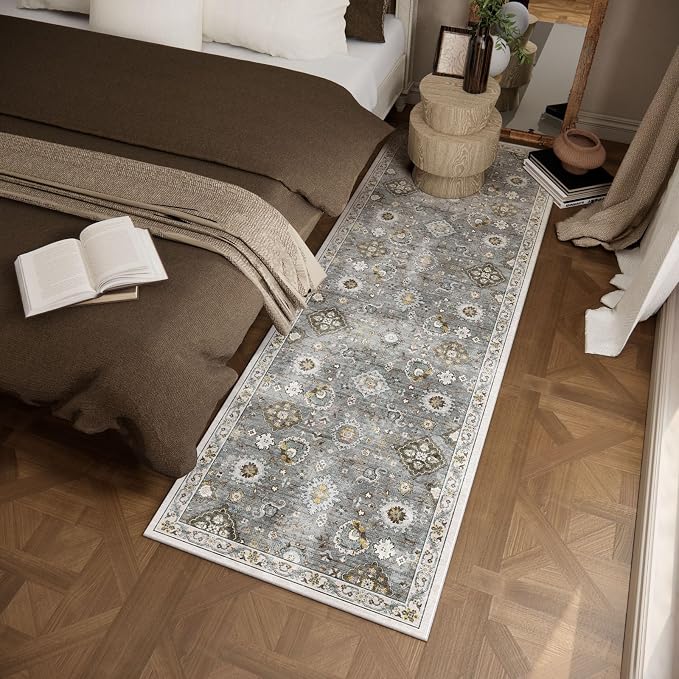 Washable Runners for Hallways Kitchen Rugs: 2'x6' Runner Rug Stain Resistant - Image 2