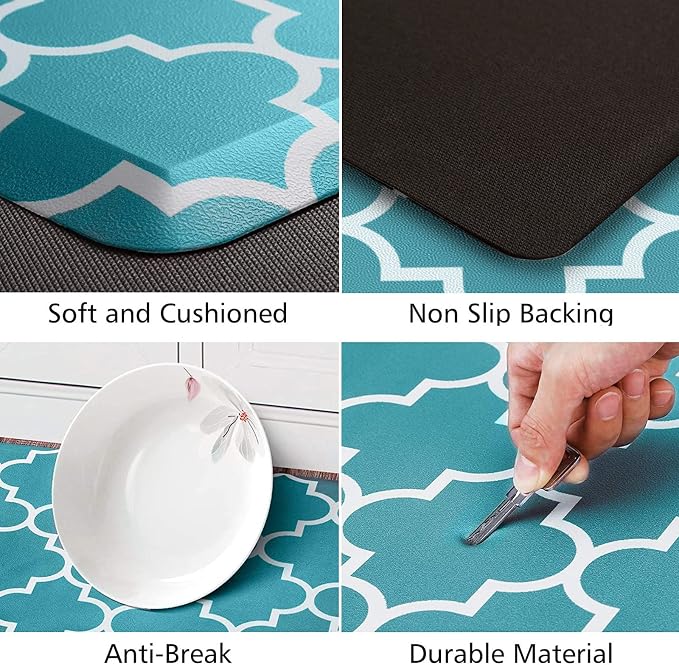 KMAT Kitchen Mat 0.47inch Cushioned Anti-Fatigue Kitchen Rug, Waterproof - Image 3