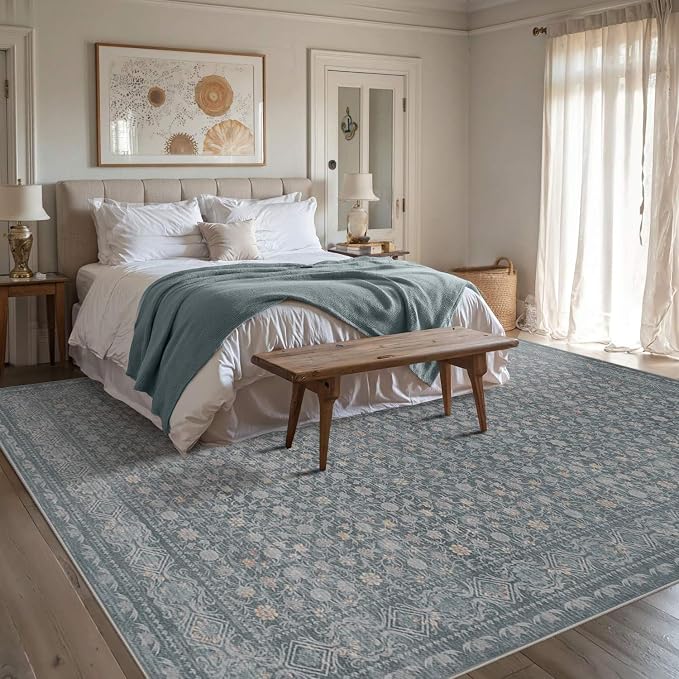 Rugxara 6x9 Washable Area Rug for Living Room, Vintage Large Boho Rugs for - Image 2