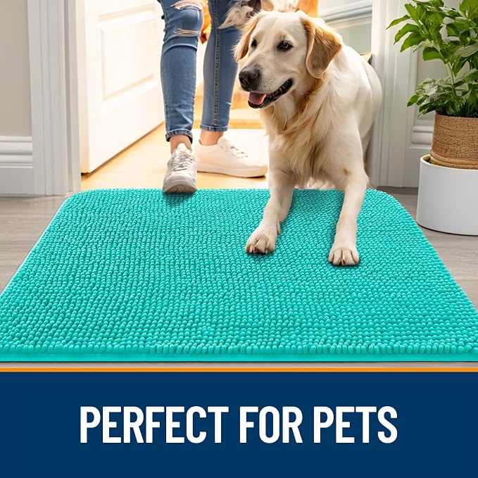 OLANLY Dog Door Mat for Muddy Paws 44x32, Absorbs Moisture and Dirt, Absorbent - Image 6
