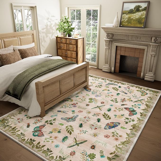 Machine Washable Rugs for Living Room: 8x10 Area Rugs Stain Resistant Non Slip - Image 2