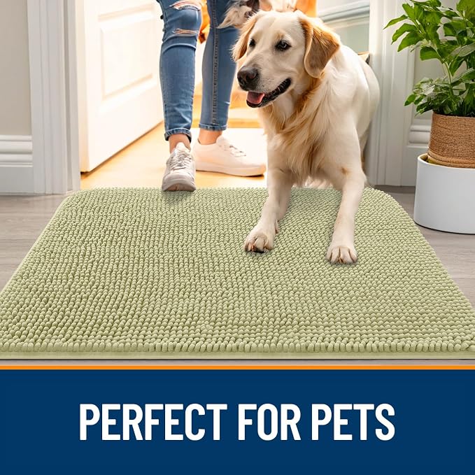 OLANLY Dog Door Mat for Muddy Paws 70x24, Absorbs Moisture and Dirt, Absorbent - Image 6
