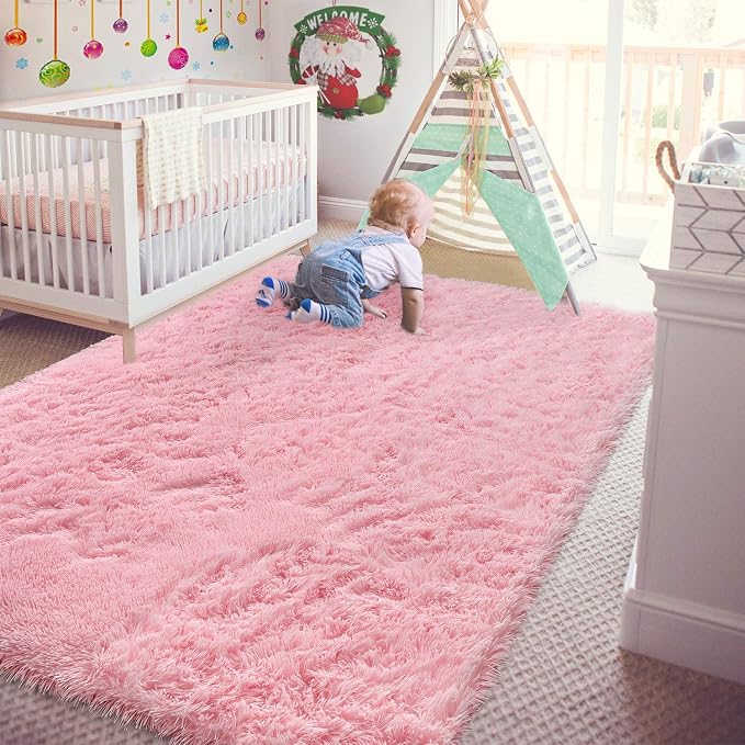 Andecor Soft Fluffy Bedroom Rugs, 5 x 8 Feet Indoor Shaggy Plush Area Rug - Image 8