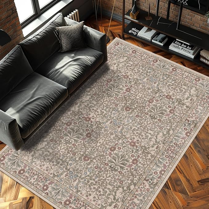 4x6 Area Rug for Bedroom Beside Rug, Laundry Room, Washable Non-Slip Low Pile by Unknown