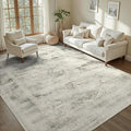 DCX 6x9 Beige Rug, Machine Washable Stain Resistant Distressed Vintage Rug by DCXWashableRug