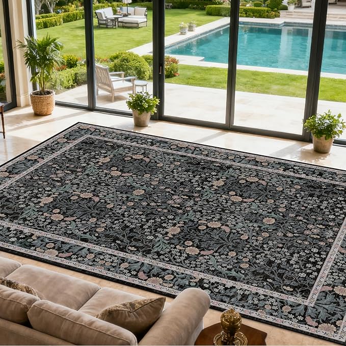 Extra Large 10x14 Area Rug for Living Room, Washable Rugs for Dining Room - Image 2