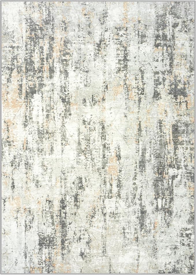 9x12 Area Rugs Washable Rug: Modern Abstract Living Room Rug Soft Anti-Skid - Image 2