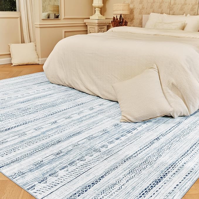 5x7 Area Rugs for Living Room Machine Washable Rug Distressed Indoor Carpet by Tchdio
