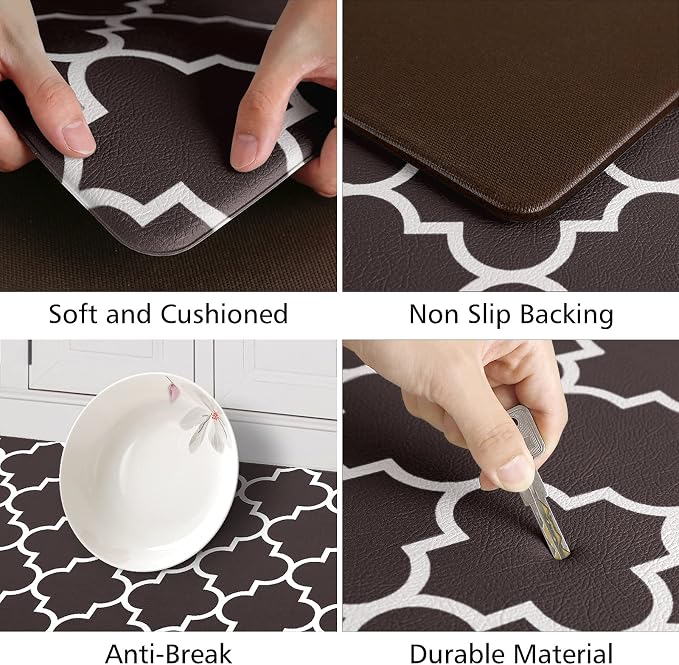 KMAT Kitchen Mat Cushioned Anti-Fatigue Floor Mat, Waterproof Kitchen Mats and - Image 3