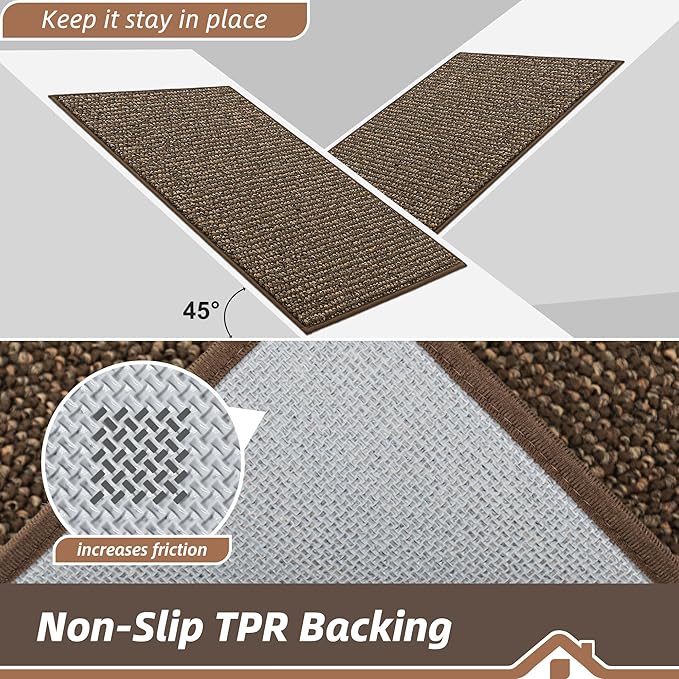 BEQHAUSE Dirt Trapper Door Mat 17" x 30", Non-Slip Doormats Washable Entryway - Image 6