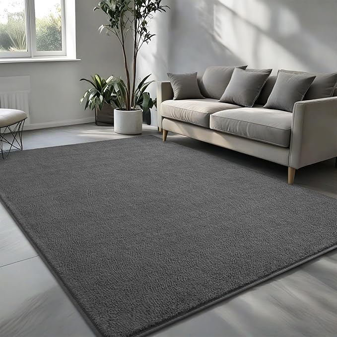 Pettop 6x9 ft Dark Grey Area Rugs - Image 2