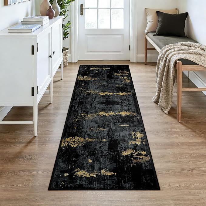 RELEANY Washable Area Rugs 3x7 Non-Slip Modern Abstract Soft - Image 2