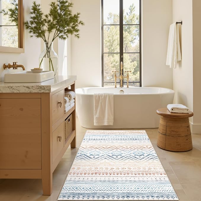 3x5 Washable Rug Moroccan Small Entryway Rug Non Slip Indoor Floor Carpet - Image 7