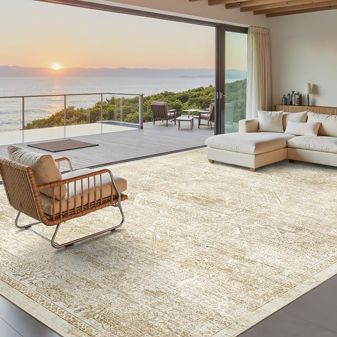 Soalmost Washable Area Rug 9x12, Large Soft Rugs by Soalmost