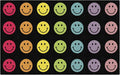 Flagship Carpets Rainbow Smileys in Black Criss-Cross Applesauce Educational by FlagshipCarpets