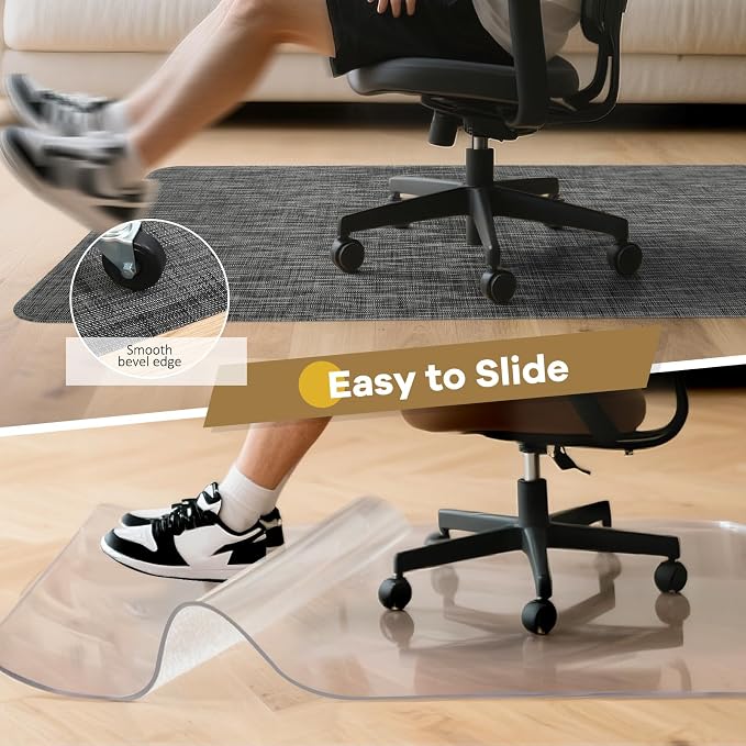 BesWin Office Chair Mat for Hard Floors, Computer Chair Mat for Rolling Chair - Image 6