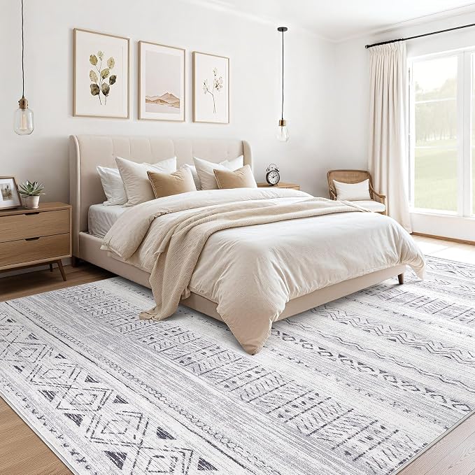 cotiled 10x12 Area Rugs Living Room Rug: Washable Boho Rugs - Image 3