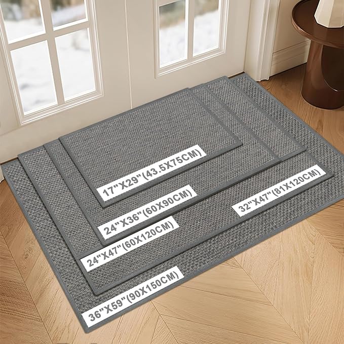 LEKEEPGO Door Mat 32"x47", Non Slip Door Mat Indoor Entrance, Rubber Backing - Image 2