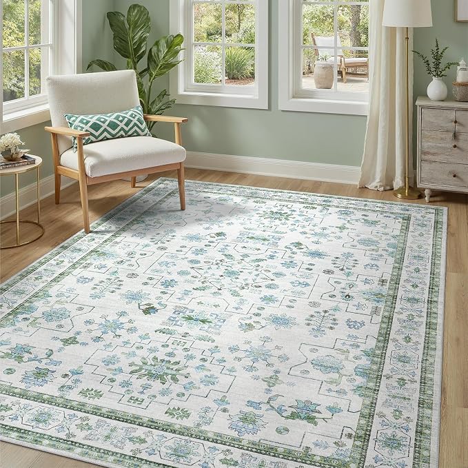DCX Green 6x9 Rug, Kid & Pet Friendly - Image 5
