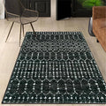 Lahome Moroccan Black Rug for Bedroom Washable Area Rugs 4x6 Non-Slip by Lahome
