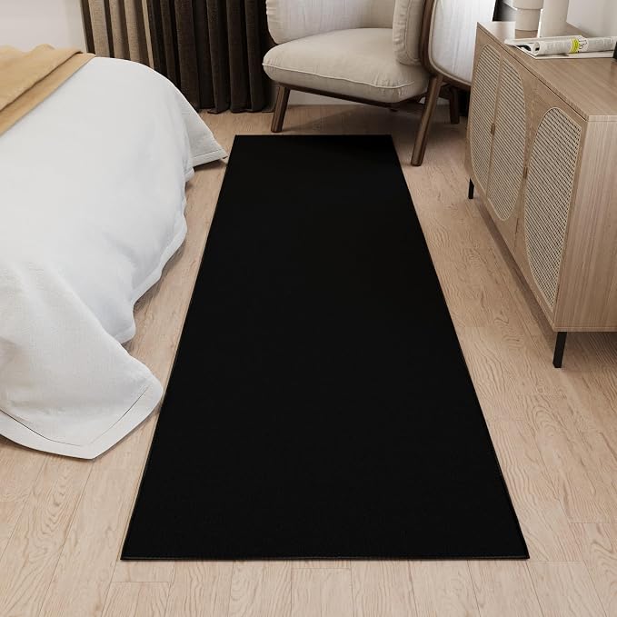 Ottomanson Hallway Runner Rug 2'7" x 9'10" Non Slip Solid Area Rugs Easy to - Image 11