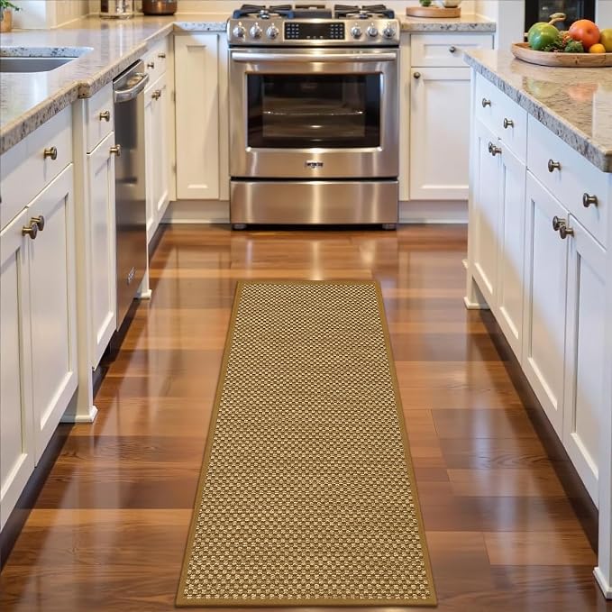 LEKEEPGO Indoor Door Mat 24"x59", Door Mat Indoor Entrance, Light Brown | - Image 2