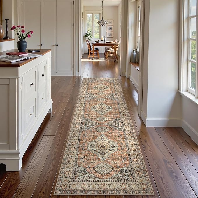 Lahome Oriental Washable Kitchen Runner Rug Non Slip, 2x8 Bathroom Runners - Image 3