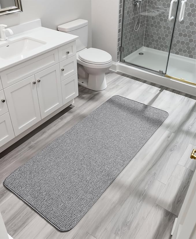 Bosap Bath Mat, Ultra Thin Bathroom Runner Rugs, Large Bath Mats - Image 6