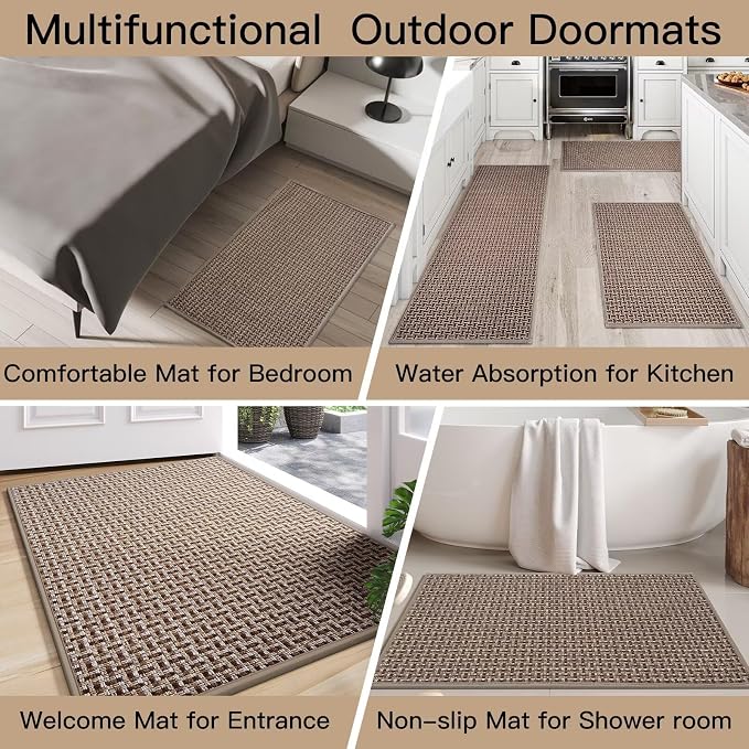 YDKGL Door Mat 24"x35", Dirt Resistant and Absorbent, Non-Slip Rubber Backing - Image 8